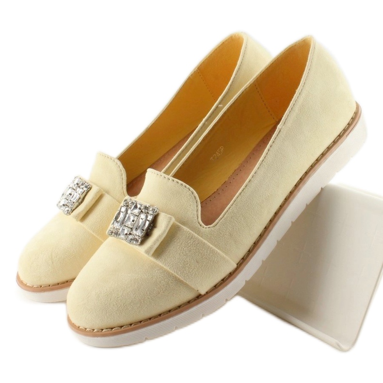 Mocassins Daim Pastel T245 Jaune 2