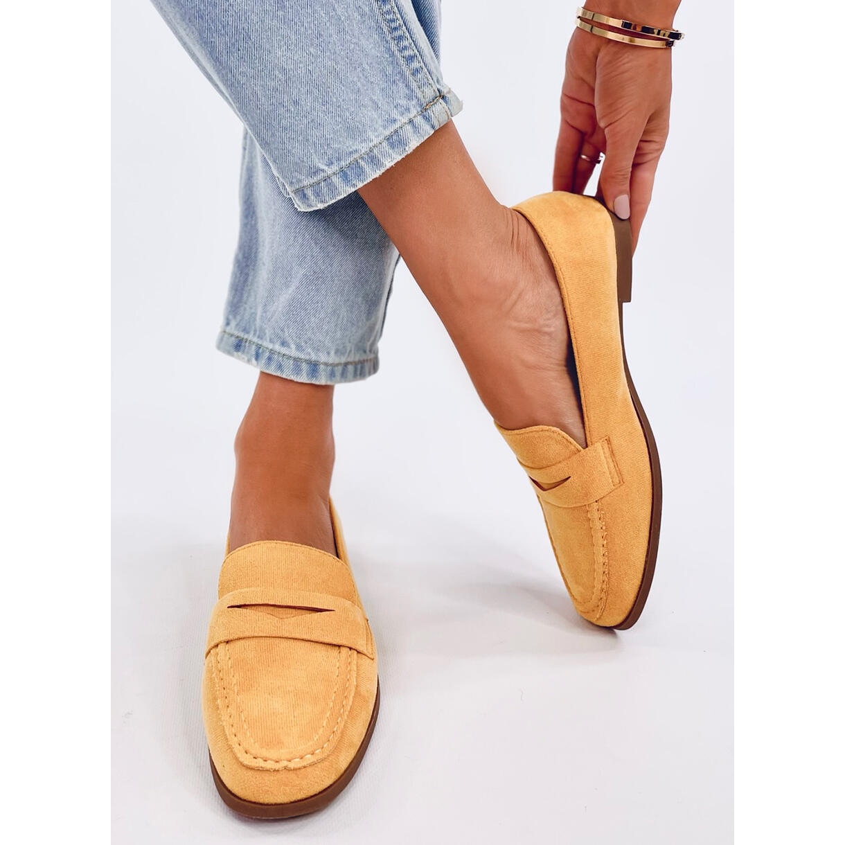 Mocassin jaune shop