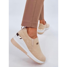 Chaussures compensées Hense Abricot beige 1