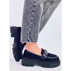 Keters Mocassins plateforme noirs avec pierres 1