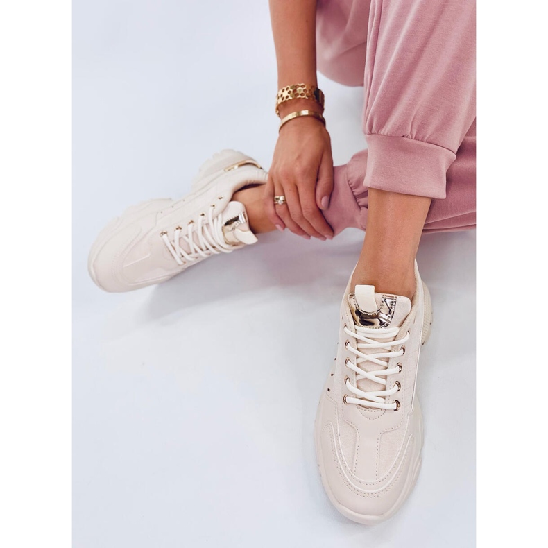 Jankei Chaussures de sport femme beiges 1