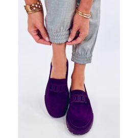 Mocassins plateforme à boucle Leena Violet 2
