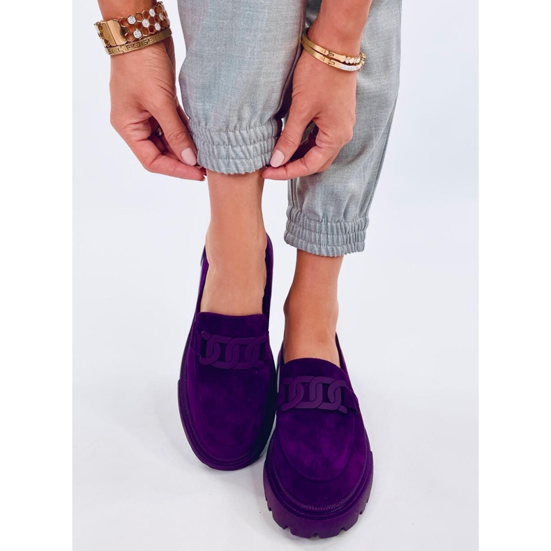 Mocassins plateforme à boucle Leena Violet 2