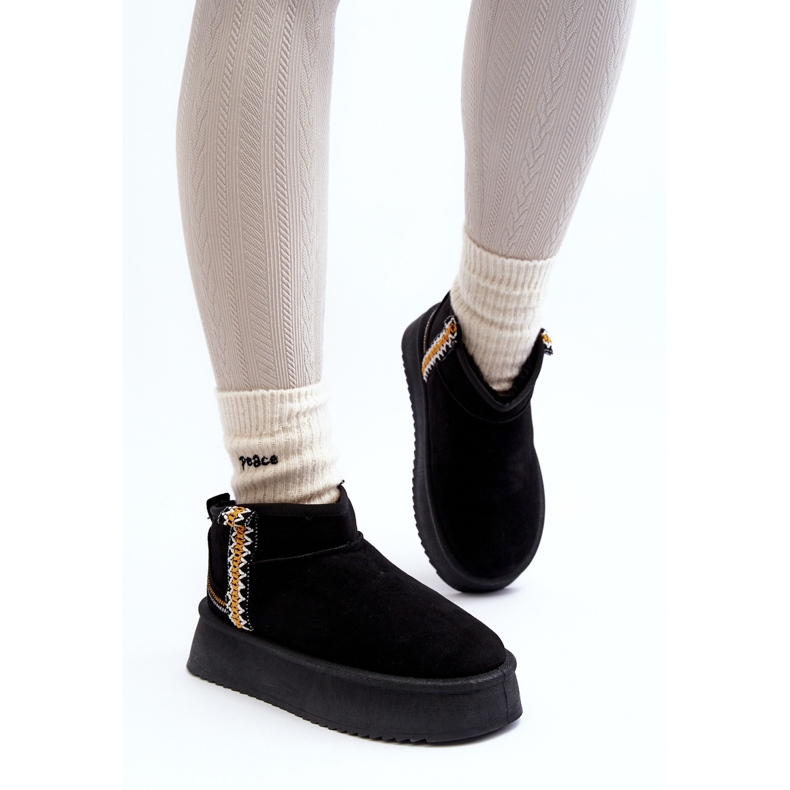 Bottes de neige à plateforme avec motif Udra noir 2