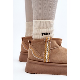 Bottes de neige à plateforme avec motif Udra marron clair brun 1