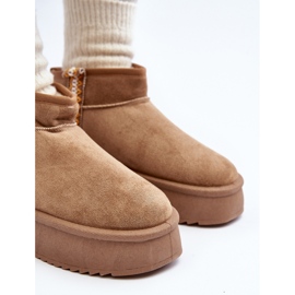Bottes de neige à plateforme avec motif Udra marron clair brun 2