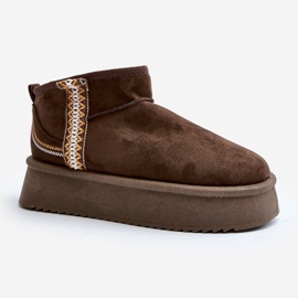 Boots de neige à plateforme avec motif Udra vert foncé 3