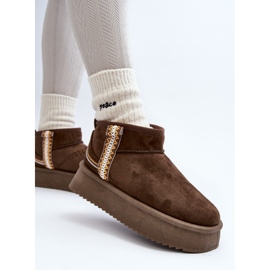 Boots de neige à plateforme avec motif Udra vert foncé 6