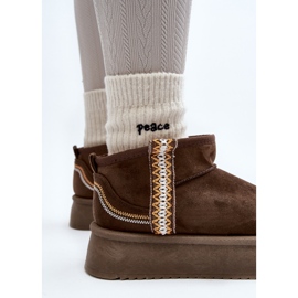 Boots de neige à plateforme avec motif Udra vert foncé 7