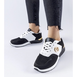 Baskets de sport Almenno noires et blanches 1