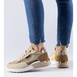 Baskets beiges à paillettes de Roganzuolo 1 Baskets beiges à paillettes de Roganzuolo 1