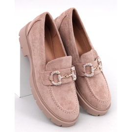 Karins Mocassins à boucles en daim kaki beige 5