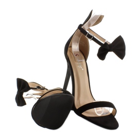 Sandales sur épingle avec oreilles ZJ-15P Noir 2