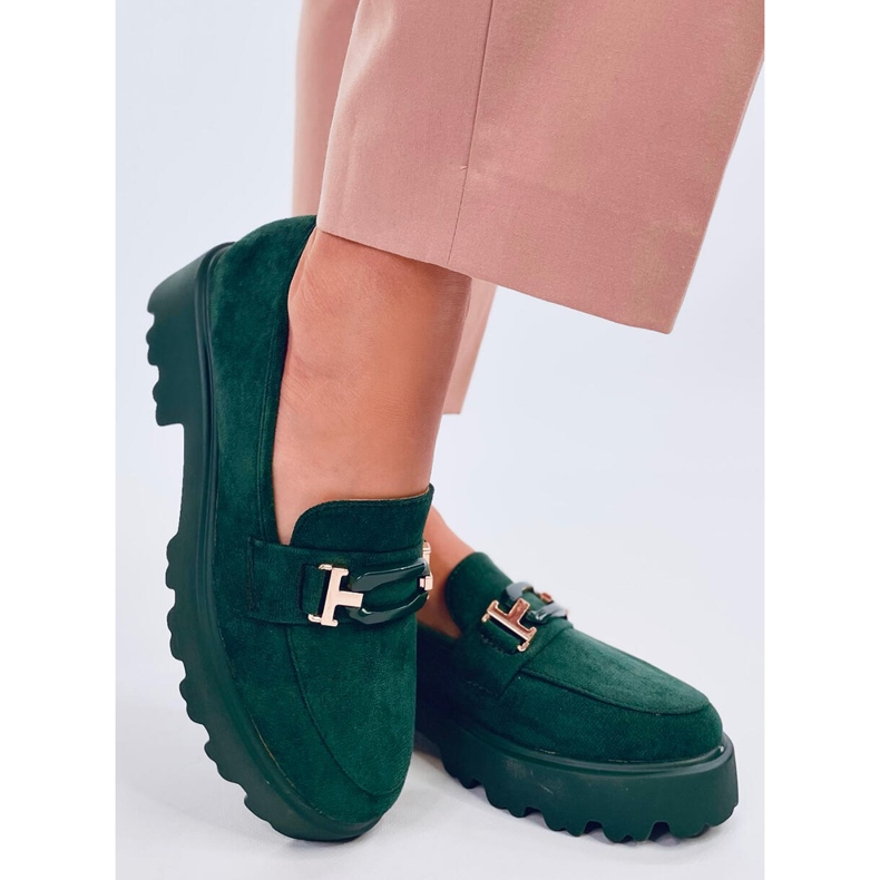 Mocassins femme en daim Ralfes Verts 1