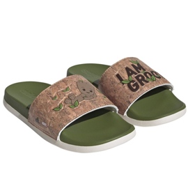 Tongs Adidas Adilette Comfort Jr ID8029 vert 1