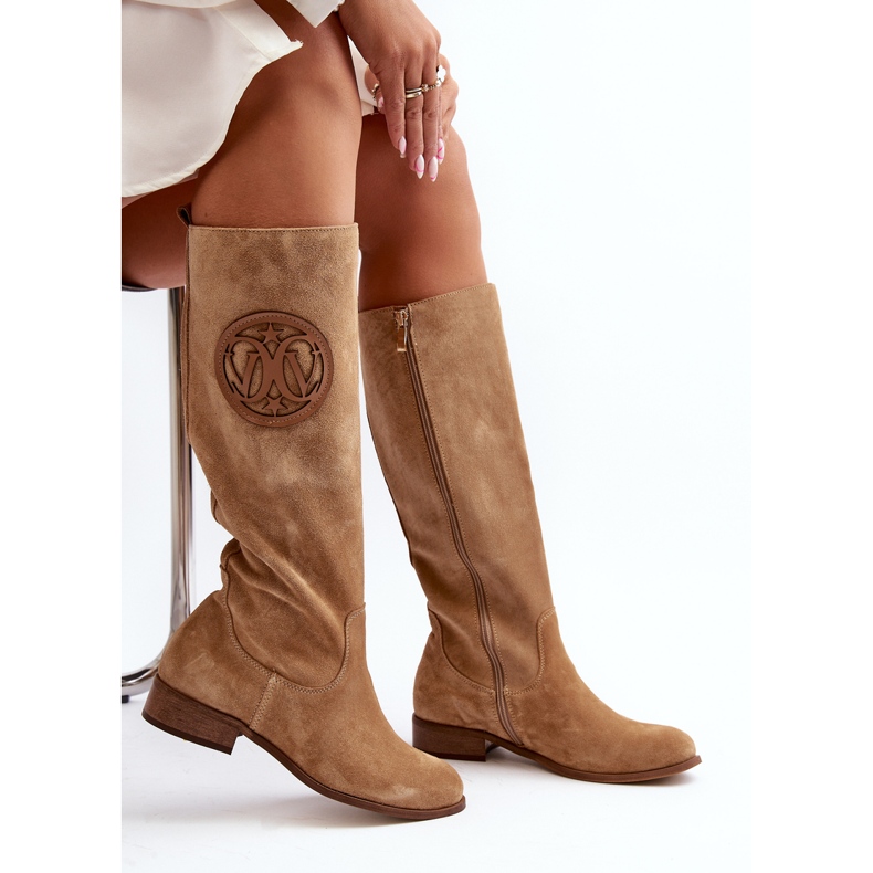 Zazoo 3367 Cuissardes en daim pour femme Beige 1 Zazoo 3367 Cuissardes en daim pour femme Beige 1