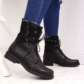 Jezzi W JEZ254A sac à lacets et fermeture éclair, noir 2