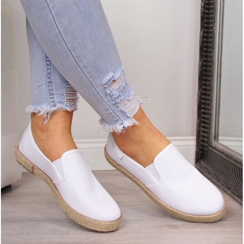 Espadrilles Big Star W DD274015, blanc blanche 2