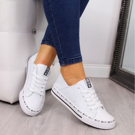 Baskets ajourées blanches Big Star W FF274024 5