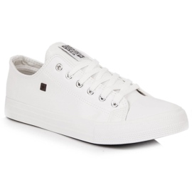 Baskets homme en cuir écologique blanc Big Star V174347 blanche 2