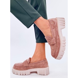 Mocassins plateforme Chandra Kaki beige 2