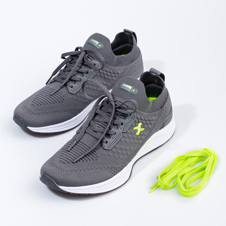 I-CAX Baskets de sport confortables gris 1