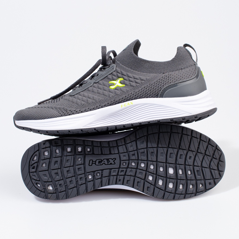 I-CAX Baskets de sport confortables gris 2