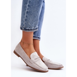 Mocassins Classiques Femme Gris Olevin 2