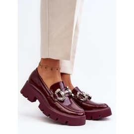 Mocassins Femme En Cuir Verni Avec Décoration, Bordeaux Arsaba rouge 2 Mocassins Femme En Cuir Verni Avec Décoration, Bordeaux Arsaba rouge 2