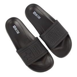 Chaussons de plage en caoutchouc noir Big Star DD274A271 1