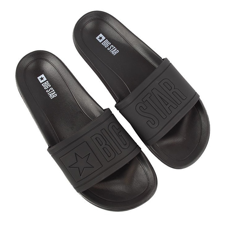 Chaussons de plage en caoutchouc noir Big Star DD274A271 le noir 1