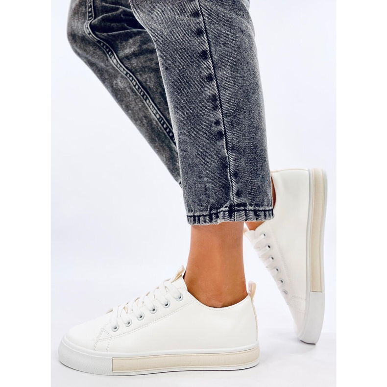 Monae Baskets femme beiges blanche 2