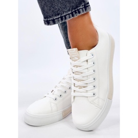 Monae Baskets femme beiges blanc 1