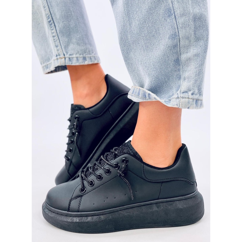 Baskets compensées Brans All Black noir 2