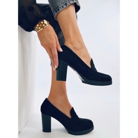 Vannia Mocassins à talons hauts noirs le noir 2