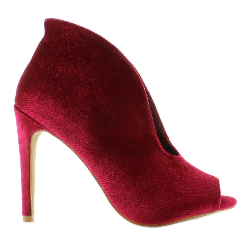 Escarpins en velours 8751 Bottines rouges 2
