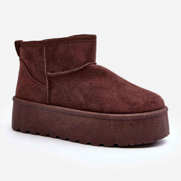 Bottes de neige en daim sur plateforme marron Corcoran brun 1