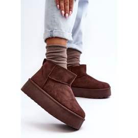 Bottes de neige en daim sur plateforme marron Corcoran brun 3