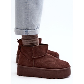 Bottes de neige en daim sur plateforme marron Corcoran brun 5