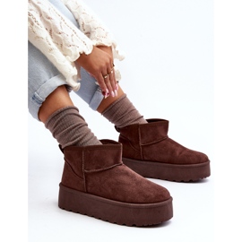 Bottes de neige en daim sur plateforme marron Corcoran brun 8