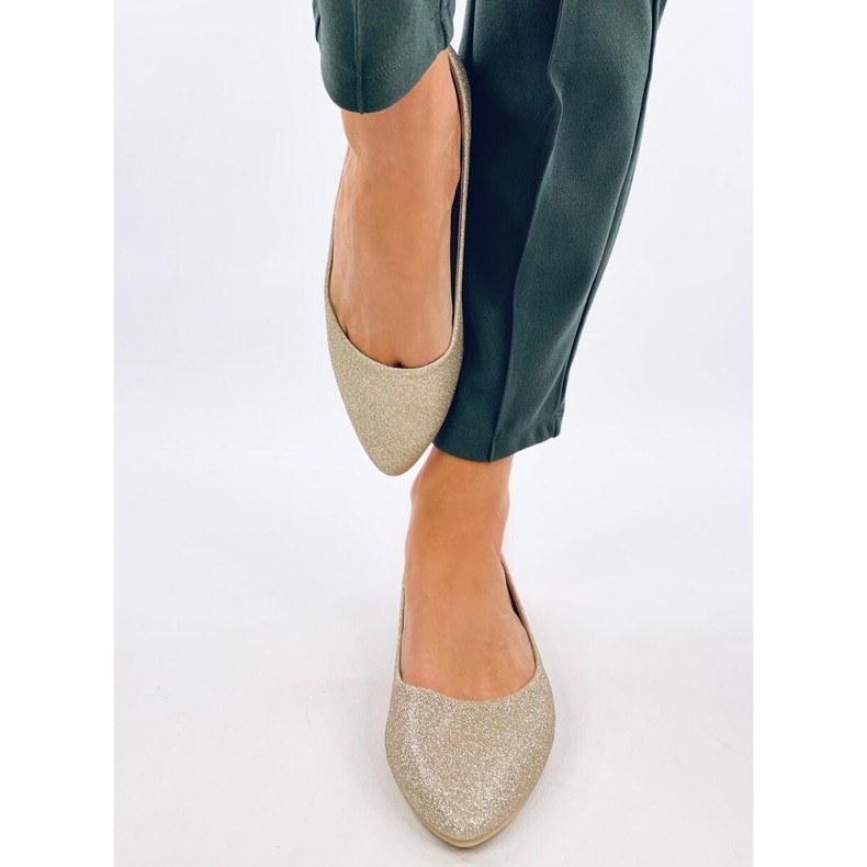 Ballerines à paillettes Chiesa Gold d'or 1