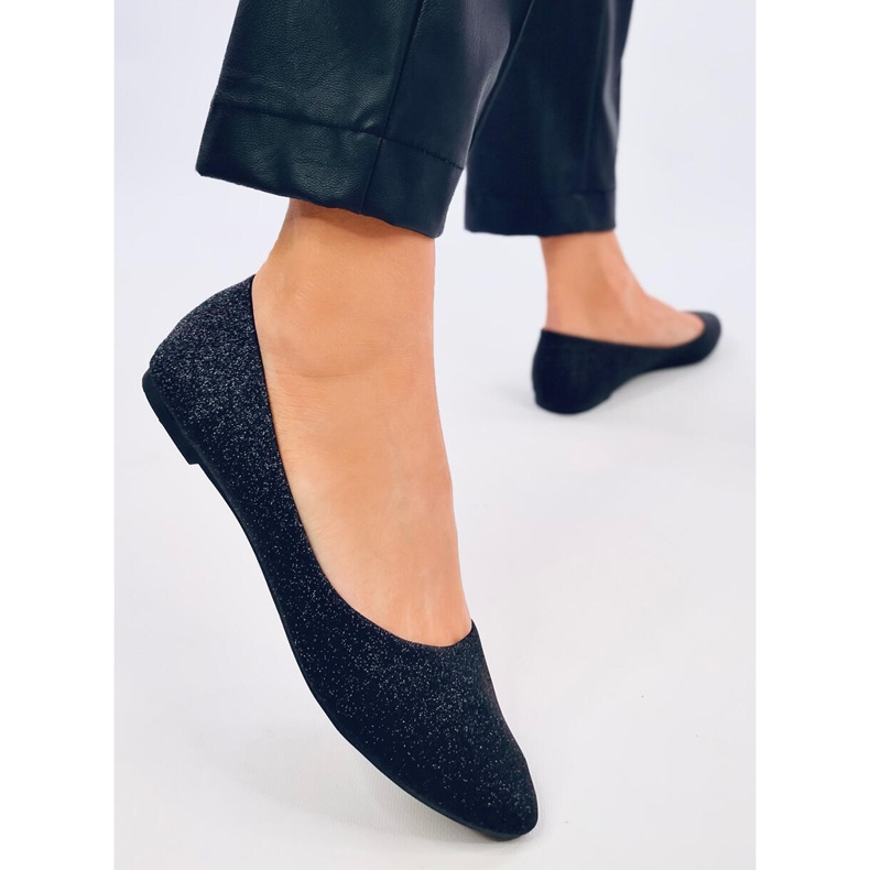 Chiesa Ballerines noires à paillettes le noir 2