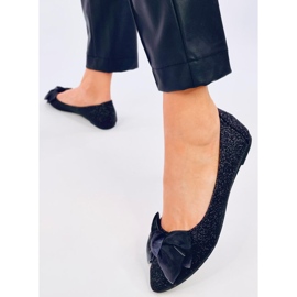 Ballerines élégantes Betzi noires à paillettes 2