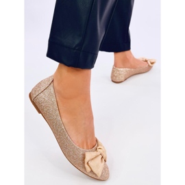 Élégantes ballerines à paillettes Betzi Champagne doré 2