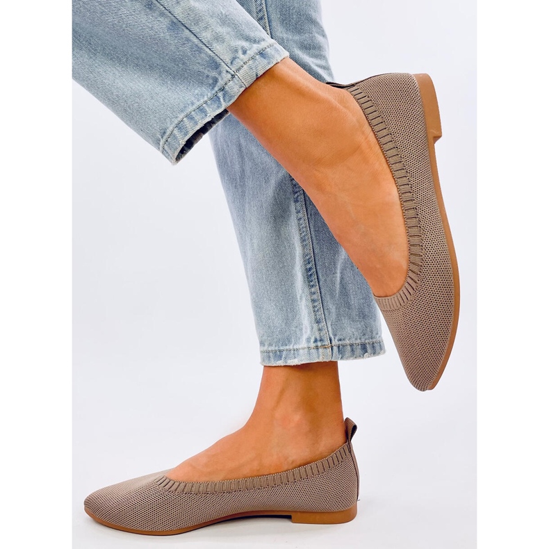 Ballerines ajourées Kreiss Kaki brun 1