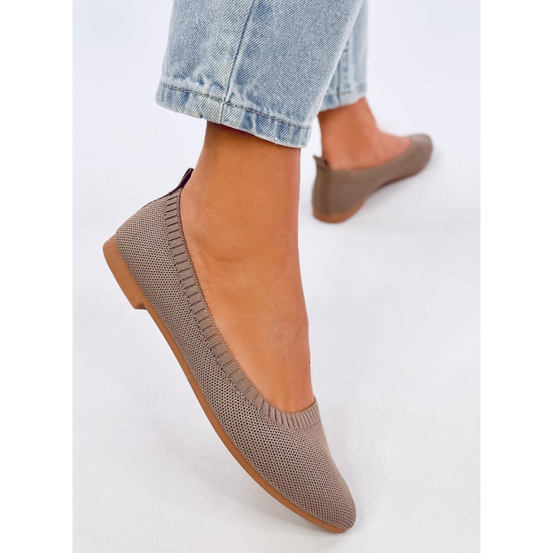 Ballerines ajourées Kreiss Kaki brun 2