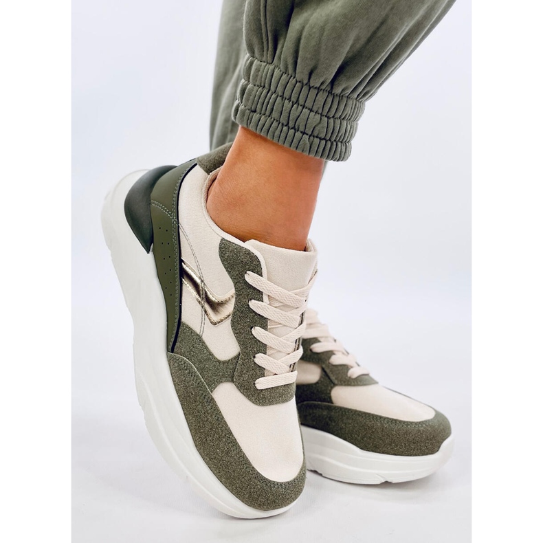 Clervie Baskets compensées vertes 1