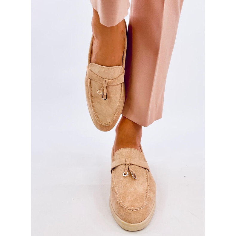 Robins Mocassins en daim souple beige 1