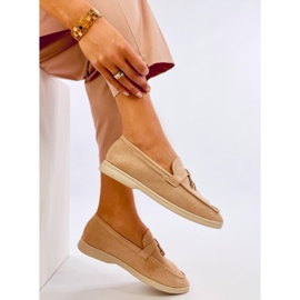 Robins Mocassins en daim souple beige 4