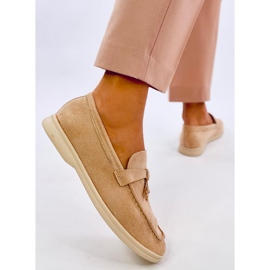Robins Mocassins en daim souple beige 3